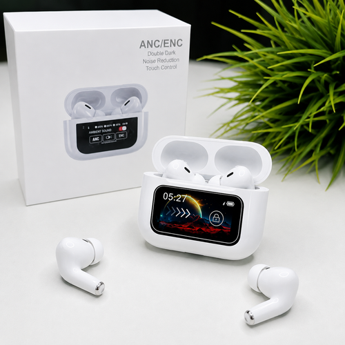 ANC/ENC Wireless Earbuds with Smart Touch Screen Noise Reduction | Bluetooth 5.3 | Touch Control | HD Calls